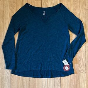 Cozy Knit NWT Jewel Tone Teal Long-Sleeved Top, Size M